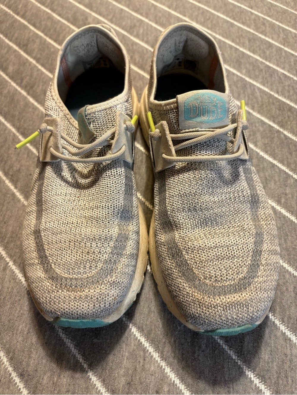 Lightweight Knit Slip-On Sneakers in Light Gray
